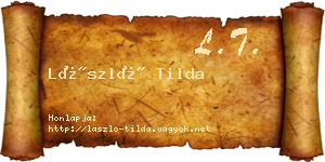 László Tilda névjegykártya